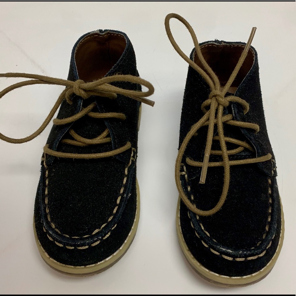 Janie and Jack toddler navy suede boots, size 7t